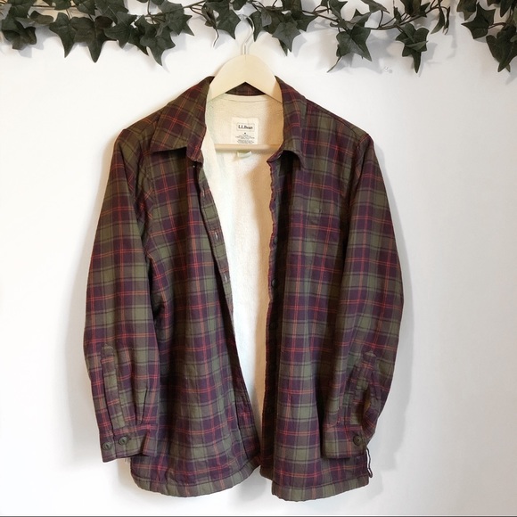 L.L. Bean Tops - L.L.Bean Fleece Lined Flannel Size Medium